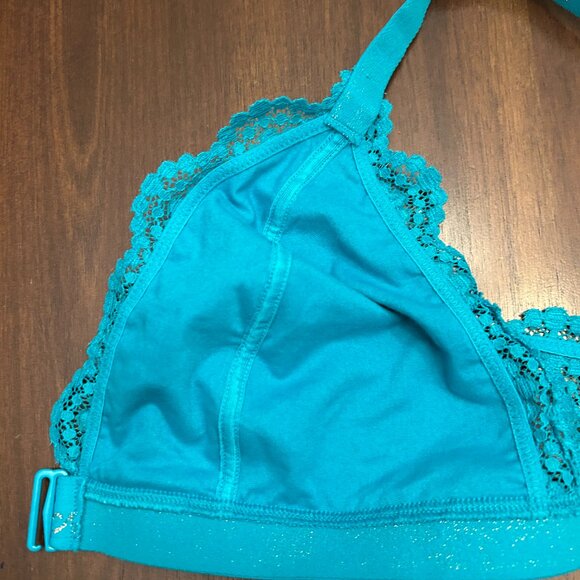 Victoria’s Secret Bralette Women’s Size XL Blue Wireless Front Closure - Picture 13 of 16